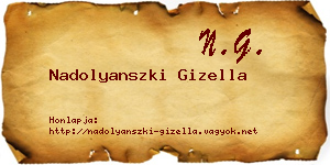 Nadolyanszki Gizella névjegykártya